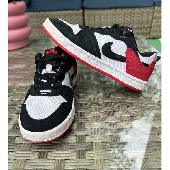 Nike SB Alleyoop Black/White/Red Youth Sneakers Size 4Y - Picture 5 of 8